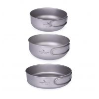 3 darabos titán serpenyő készlet - 500 ml, 550 ml, 650 ml