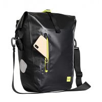 Vízálló hátsó kerékpártáska - fekete-zöld, 25 liter