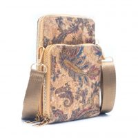 Korkás táska széles pánttal mobiltelefonhoz - Fesztiválos