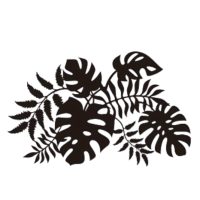 Fém fali dekoráció - Monstera levelek