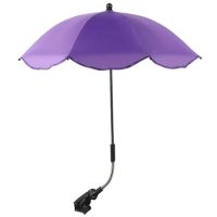 UV-védelemmel és babakocsira rögzítéssel ellátott állítható napernyő - Lila