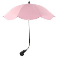 UV-védelemmel és babakocsira rögzítéssel ellátott állítható napernyő - Világos rózsaszín