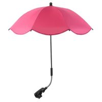 UV-védelemmel és babakocsira rögzítéssel ellátott állítható napernyő - Sötét rózsaszín