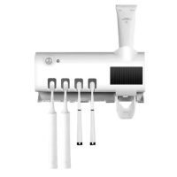 Fali fogas kefék UV fény védelemmel és fogkrém adagolóval - Fehér