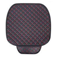 Bőr autóülésvédő - fekete piros díszítéssel