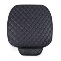 Bőr autóülésvédő - fekete piros díszítéssel