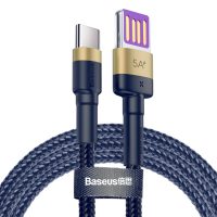 BASEUS USB-C 5A Kábel (1 M) - Kék-Arany