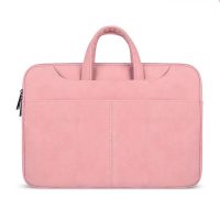 13,3"-os MacBook / laptop táska műbőrből - rózsaszín