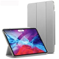 PU ház Apple iPad Pro 12.9 (2020) + Apple Pencil tároló - Ezüst Szürke