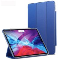PU ház Apple iPad Pro 12.9 (2020) + Apple Pencil tároló - Tengerkék