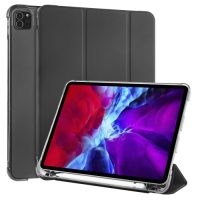 PU ház Apple iPad Pro 11 (2020) + Apple Pencil tároló - Fekete