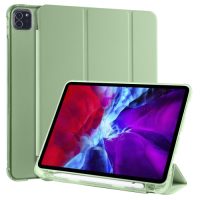 PU ház Apple iPad Pro 11 (2020) + Apple Pencil tároló - Matcha Zöld