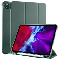 PU ház Apple iPad Pro 11 (2020) + Apple Pencil tároló - Fenyő Zöld
