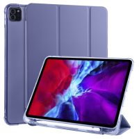 PU bőr hátlap Apple iPad Pro 11 (2020) + Apple Pencil tároló - Lila