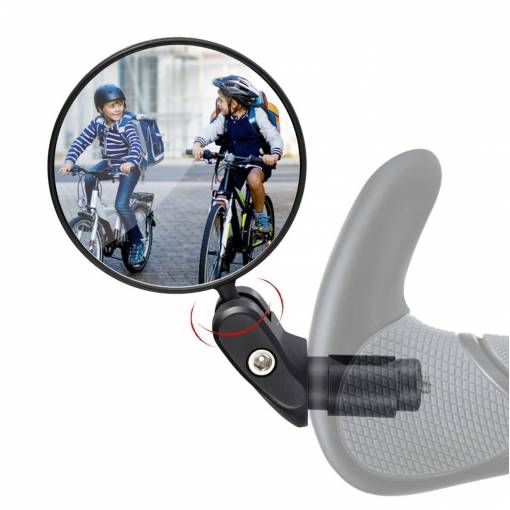 Foto - Visszapillantó tükör kerékpárra 360° - Fekete