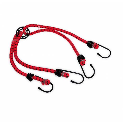 Foto - Rögzítő gumi 4 horganyzással - Piros, 50 cm