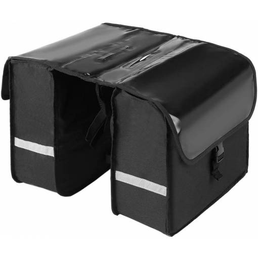 Foto - Hátsó kerékpár túratáska - fekete, 28 liter