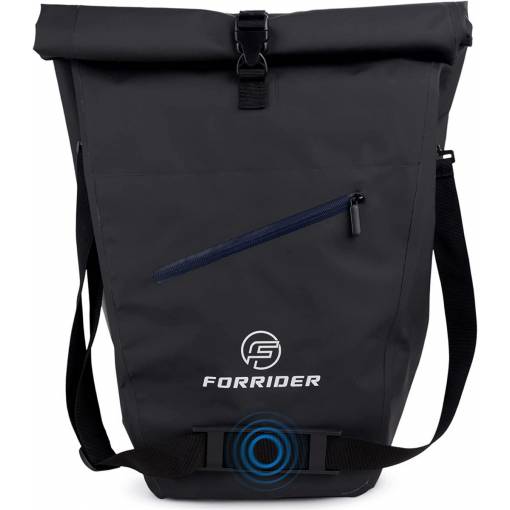 Foto - Vízálló kerékpáros táska a hátsó csomagtartóra - Fekete, 27 liter