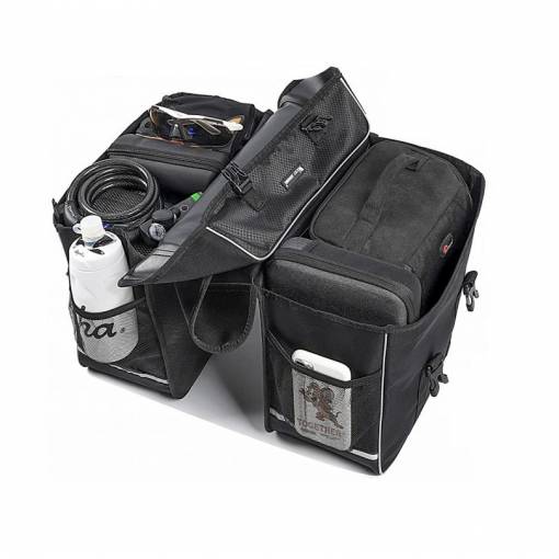 Foto - West Biking kerékpár hátsó csomagtartó táska - fekete, 30 liter