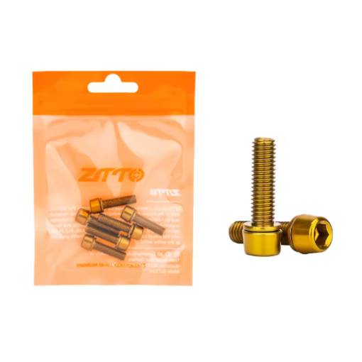 Foto - Titán szárcsavarok M5x18 mm, 6 darabos készlet - Arany