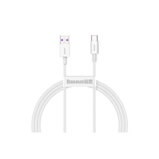 Foto - Baseus tápkábel CATYS-02 USB-A - USB-C 66W - 1 méter, fehér