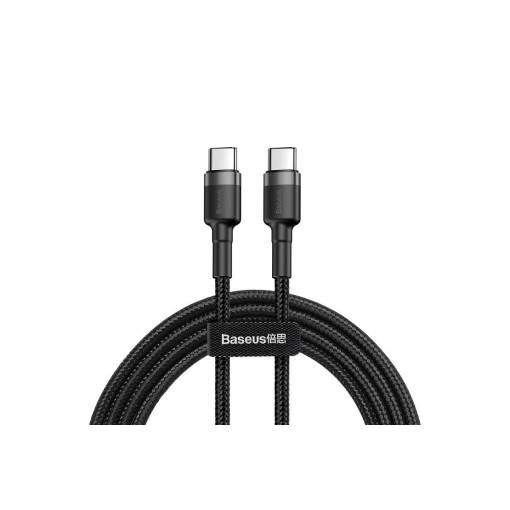 Foto - Baseus tápkábel USB-C - USB-C 60W - 1 méter, fekete szürke