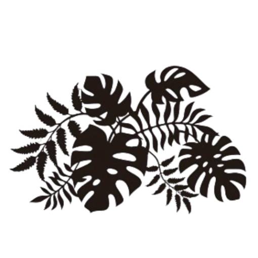 Foto - Fém fali dekoráció - Monstera levelek
