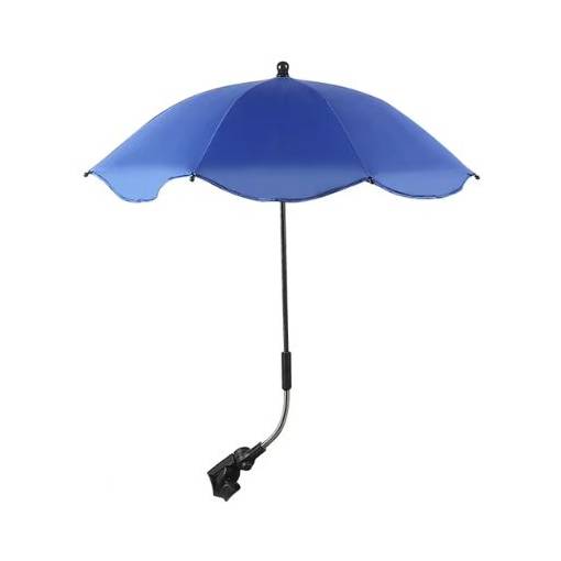 Foto - Állítható esernyő UV védelemmel és babakocsi rögzítéssel - Sötétkék