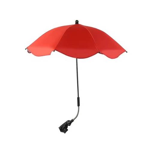 Foto - UV-védelemmel és babakocsira rögzítéssel ellátott állítható napernyő - Piros