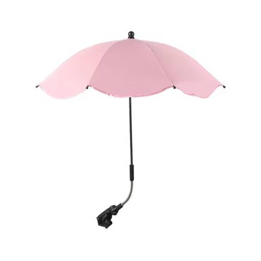Foto - UV-védelemmel és babakocsira rögzítéssel ellátott állítható napernyő - Világos rózsaszín