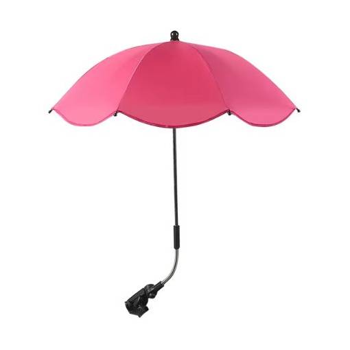Foto - UV-védelemmel és babakocsira rögzítéssel ellátott állítható napernyő - Sötét rózsaszín