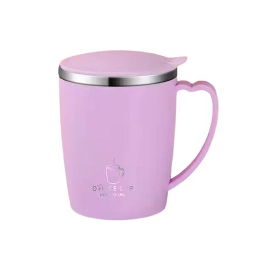 Foto - Termo bögre fedéllel 350ml - Rózsaszín