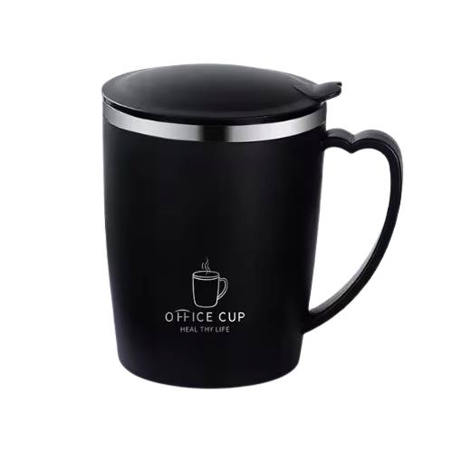 Foto - Termo bögre fedéllel 350ml - Fekete