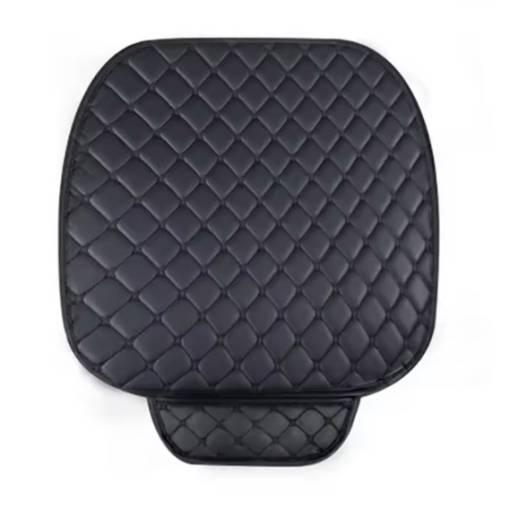 Foto - Bőr autóülésvédő - fekete piros díszítéssel