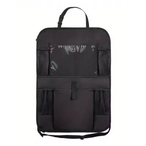 Foto - Autó hátsó ülésre való szervező – többfunkciós felfüggesztett tároló - fekete