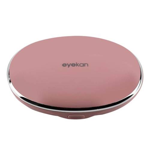 Foto - Hordozható utazós doboz kontaktlencséhez tükörrel - Rózsaszín