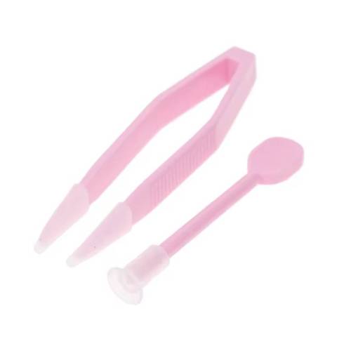 Foto - Csipesz és kontaktlencse applikátor - Rózsaszín