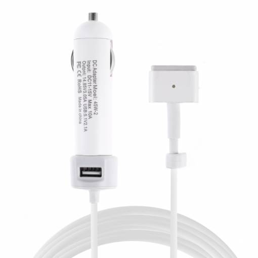Foto - NoBrand 45W Töltő MacBookhoz autóban + USB - magsafe 2