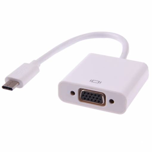 Foto - USB-C (hím) / VGA (női) adapter - Fehér