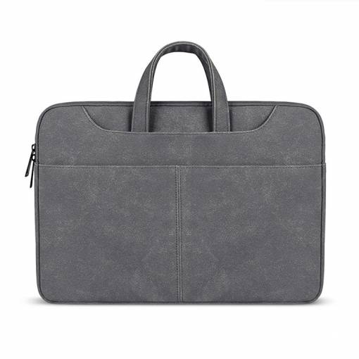 Foto - MacBook / laptop táska 13,3" műbőrből - Sötétszürke