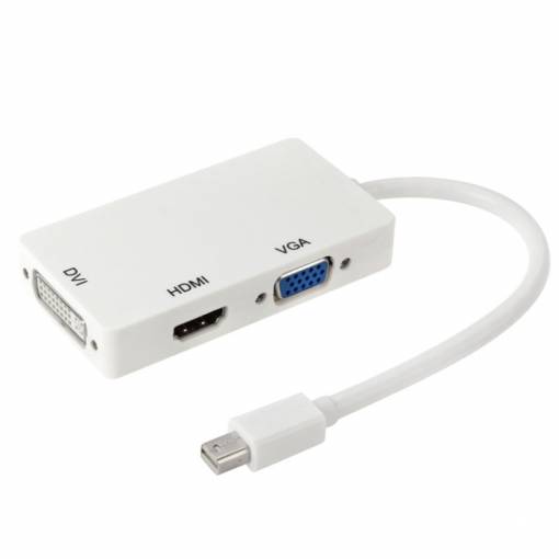 Foto - Mini DisplayPort HDMI, VGA és DVI adapter - Fehér