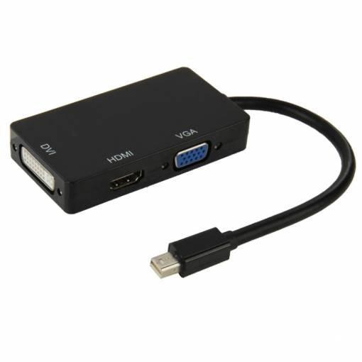 Foto - Mini DisplayPort HDMI, VGA és DVI adapter - Fekete