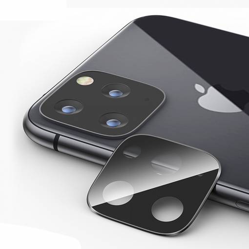 Foto - Titanium edzett üveg iPhone 11 Pro / 11 Pro Max hátsó kamerájához - Fekete