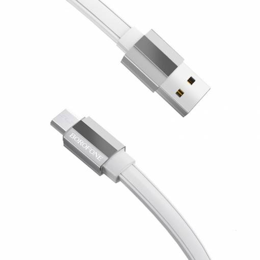 Foto - Micro USB kábel Borofone 1.8 m - Fehér
