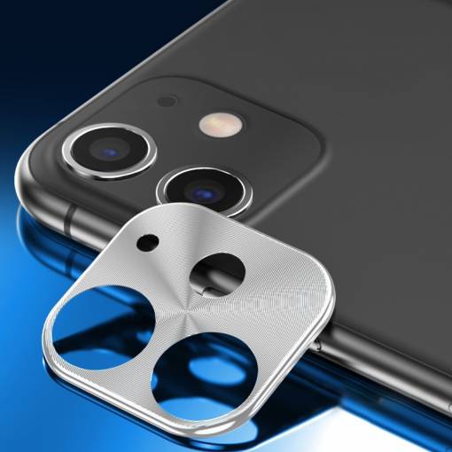 Foto - Fém keret hátulsó kamerához iPhone 11 - Ezüst