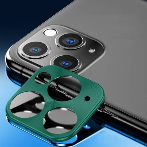 Foto - Fém keret hátulsó kamerához iPhone 11 Pro/11 Pro Max - Zöld
