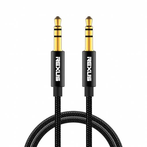 Foto - Ellenálló audio kábel Rexlis 3.5mm jack (5 m) - Fekete