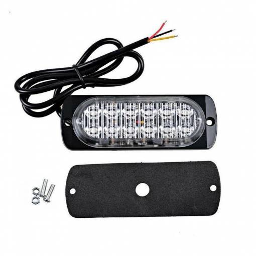 Foto - Autós stroboszkópos lámpa 36W 12LED 12-24V HI Power - Kék-Piros
